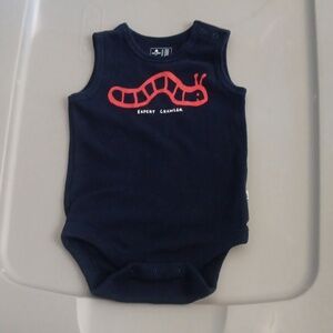 Gap dark navy graphic tank top bodysuit